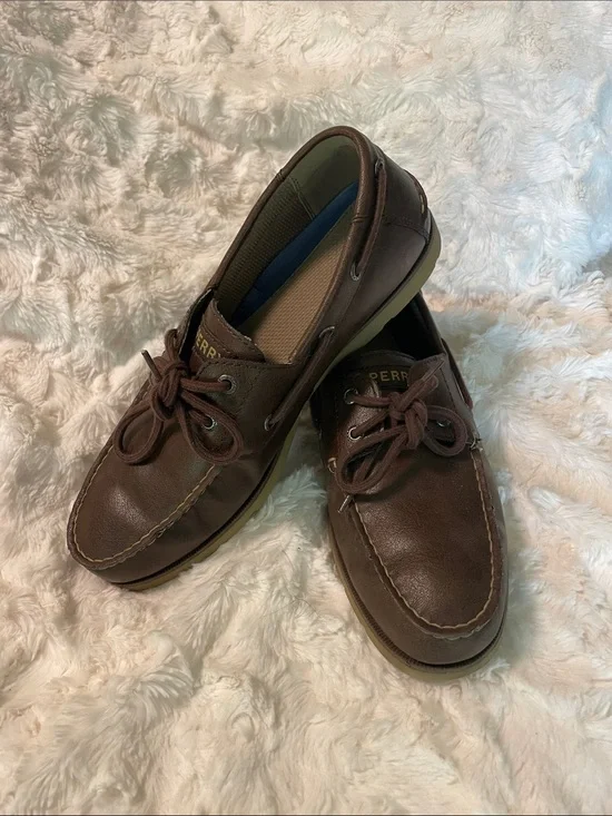 Sperry Men's Dark Brown Leather Boat Shoes