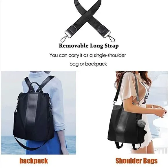 YaLuxe black nylon backpack.