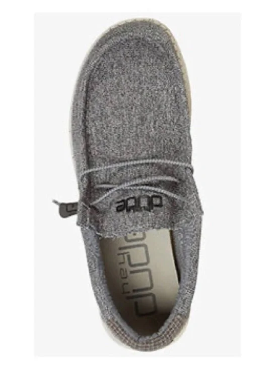 Hey Dude Wally Slate Houndstooth Stretch Slip On size 13