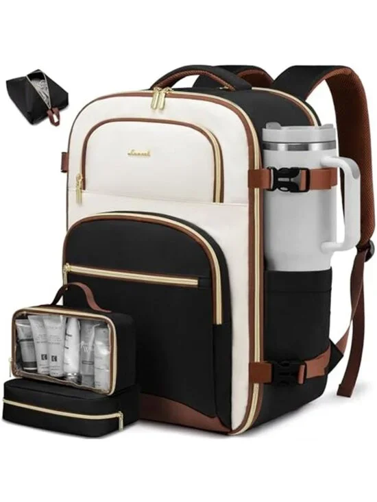 40L Travel Backpack Carry On TSA Laptop Bag Suitcase Weekender Packing Cubes
