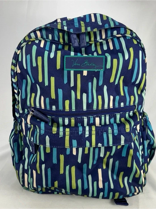 Vera Bradley Navy Multi Color Dash Print Backpack