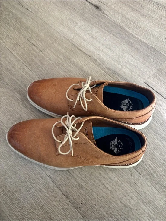 Dockers Men's Brown Leather-Style Casual Boat Shoes