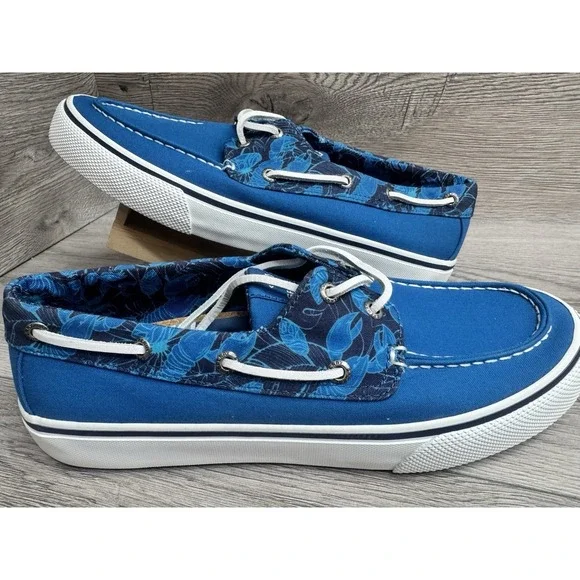 Sperry Bahama II Resort Boat Shoes Mens 9 Blue Slip Ons Summer Vacation