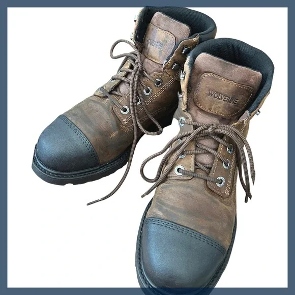 Wolverine Steel Toe Boots Men‎ Size 8 M Waterproof Work Boots ASTM F2413-18