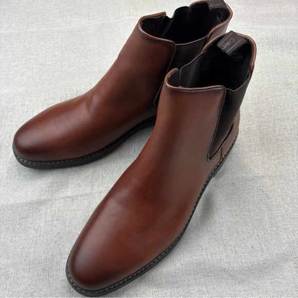 Calvin Klein Mens Fenwick Brown Chelsea Boots Shoes 13M