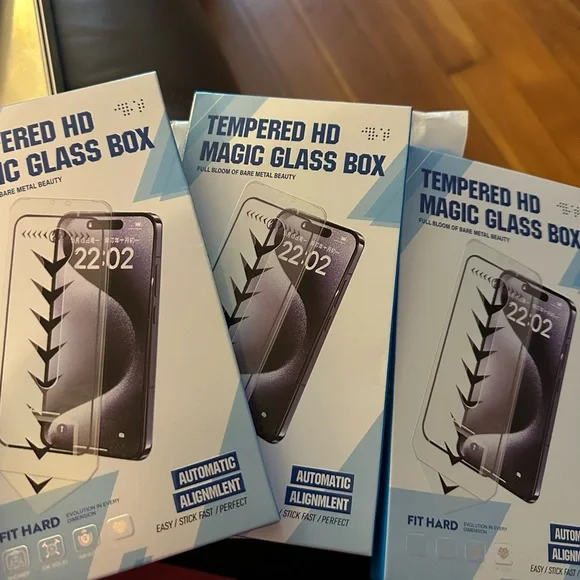 5 boxes of  Tempered HD Magic Glass Box for Phone15 pro max