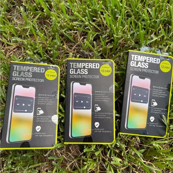 Tempered Glass Screen Protector for iPhone 12 Mini - Black