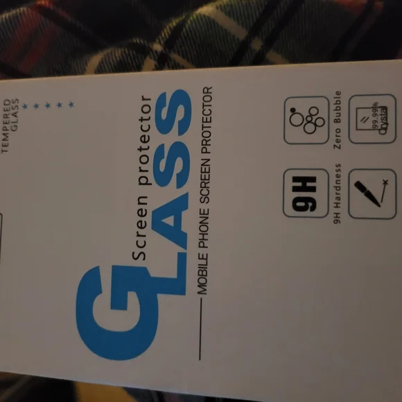 White and Blue Screen Protector for Cell Phones