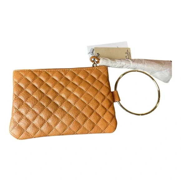 Calin Collection Vegan Clutch Wrist Clutch with tassel zipper NWT