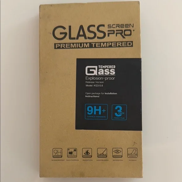Tempered Glass Screen Protector- 2 new screen protectors (1 was already used)