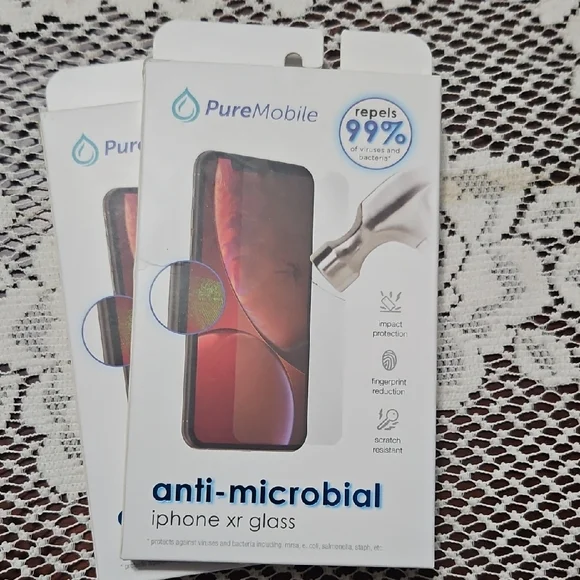 White Anti-Microbial Screen Protector for Smartphones