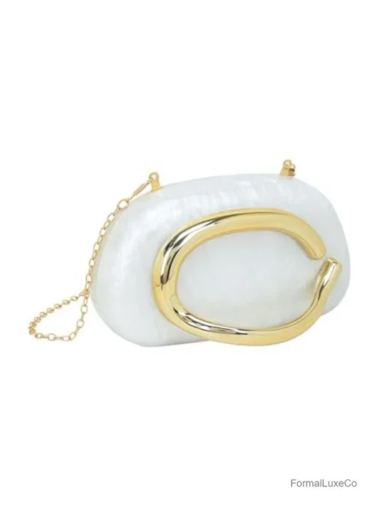 Acrylic Clutch Crossbody Shoulder Bag with Chain Evening Handbag Wedding Party