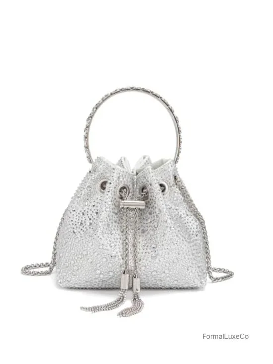 Rhinestone Crystal Clutch Evening Bag with Chain