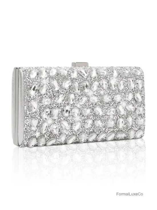 Rhinestone Clutch Purse Evening Bag Crystal Beaded Handbag Party