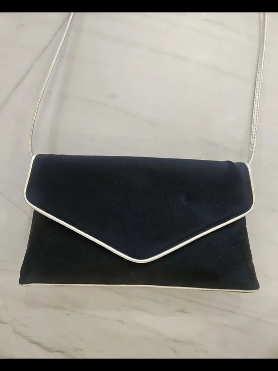 Rare 1950s Morris Moskowitz Evening Bag Black Fabric Clutch Mid Century Modern