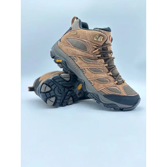 Merrell Moab 3 Mid WP Hiking Boots Mens 12  Brown New w/ Box Waterproof Vibram