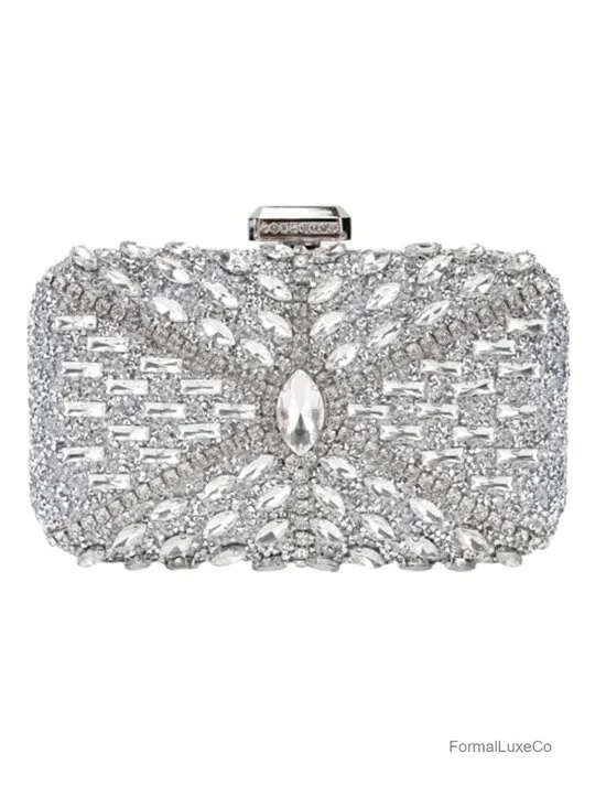 Sparkly Rhinestone Crystal Clutch Purse Evening Handbag Shoulder Bag