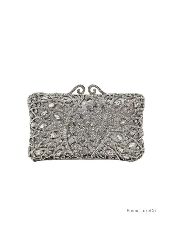 Sparkly Crystal Clutch Evening Bag Rhinestone Wedding Bridal Purse Clutch