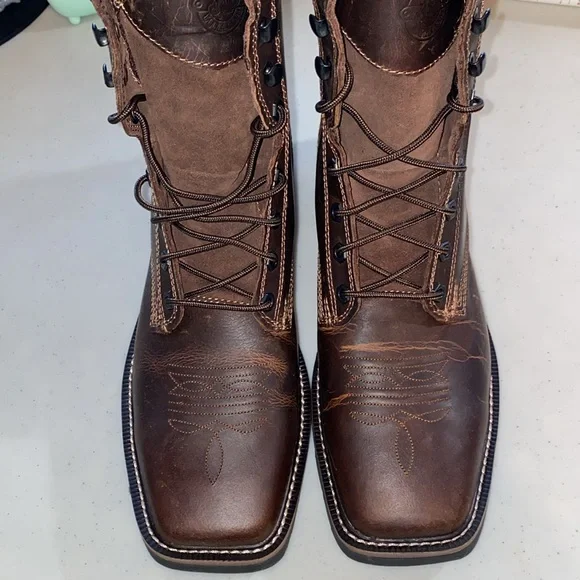 Justin Original Work Leather Men’s Boots, Size 10 EE