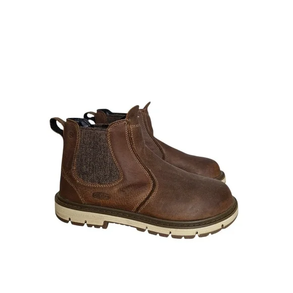 Keen Utility Seattle Romeo Mens 7.5 Brown Leather Aluminum Toe Work Boots EH