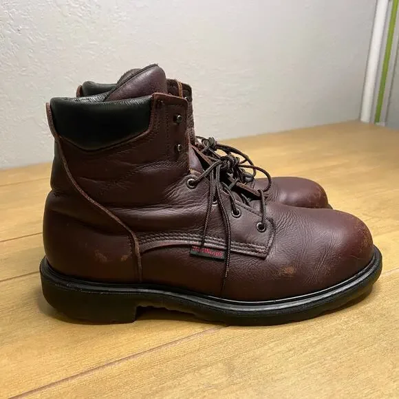 Red Wing 606 Leather Work Boots Soft Toe‎ EH USA Made Brown Men’s Size 14 E2