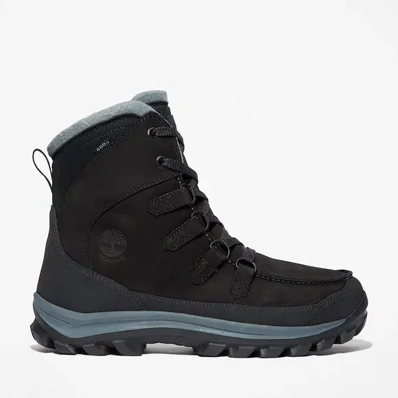 TIMBERLAND MEN'S 8 CHILLBERG WATERPROOF WINTER BOOT BLACK NUBUCK NIB