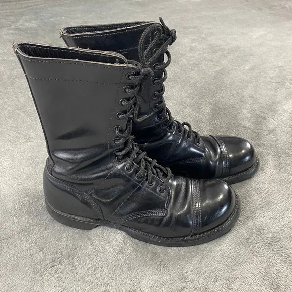 Corcoran Jump Boots Mens 10 D Black Leather Cap Toe Paratrooper Combat 1500
