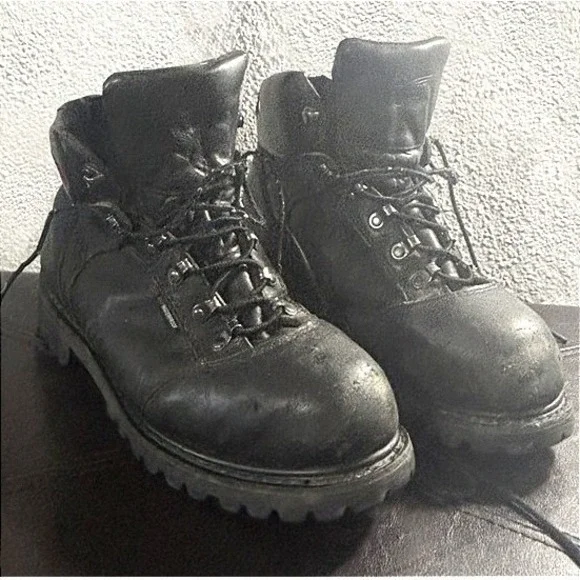 REDWING‎ 971 black leather SIZE 10 1/2 BIKER boots