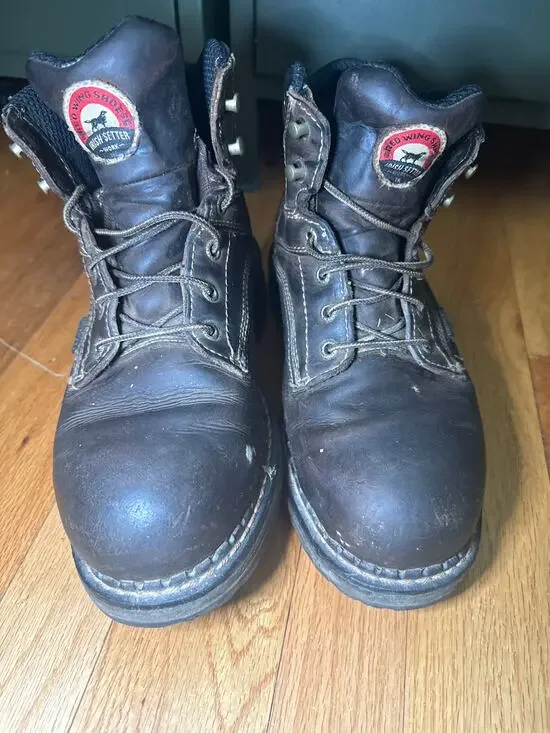Irish Setter Ramsey Safety Toe Work Boots Brown Leather Men 9.5 USA