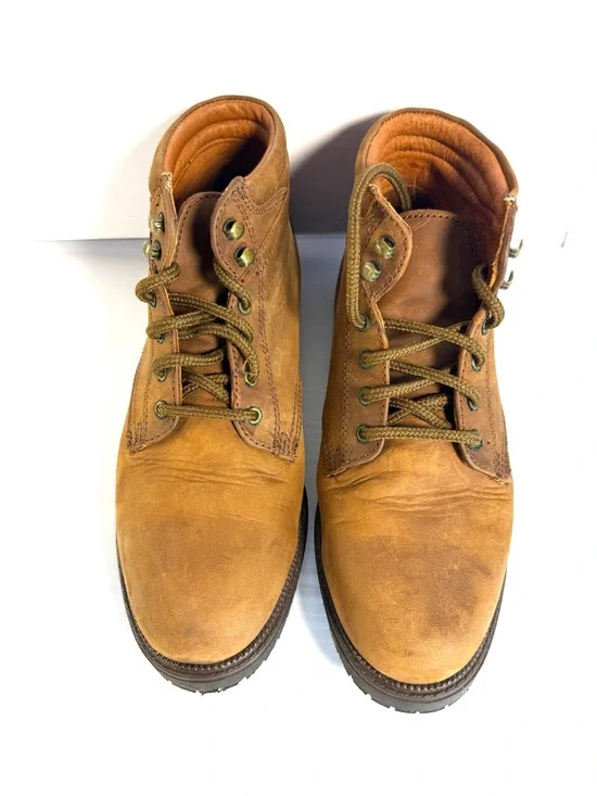 Nunn Bush Tan Leather Lace-Up Work Boots