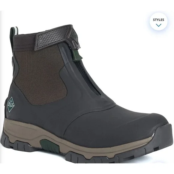 Muck Boot Men's Apex‎ Mid-Zip Boots Brown Size 14 NEW