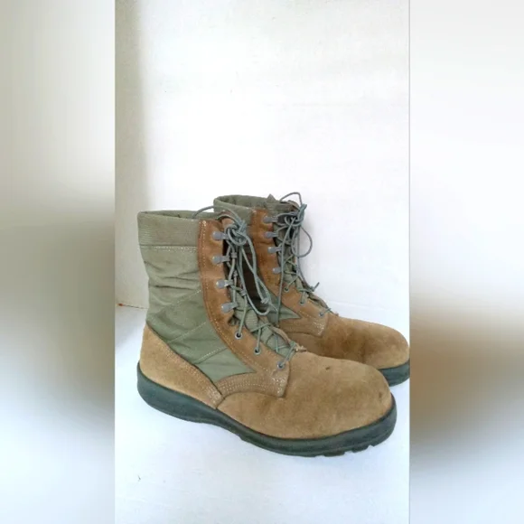 Military Style Combat Boots Work‎ Hiking Boots Suede Leather