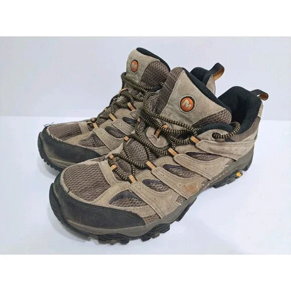 Merrell Moab 3 Men's Size 11.5 Hiking Boots Brown Walnut Leather Trail Hike