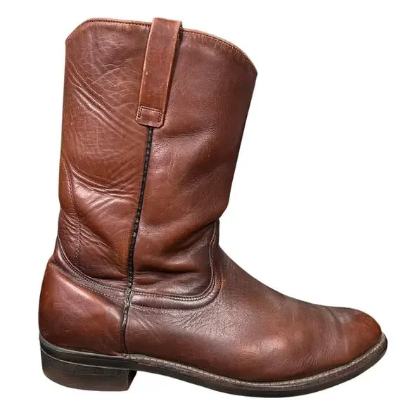 Vintage 1982 Red Wing 808 Pecos Brown Leather Work Boots Size 15 D