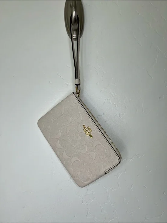 Coach Corner Zip Wristlet