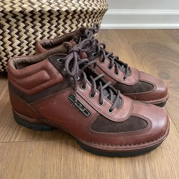 310 Motoring Wraith Chocolate Brown Leather Ankle Boots Lace Up 11
