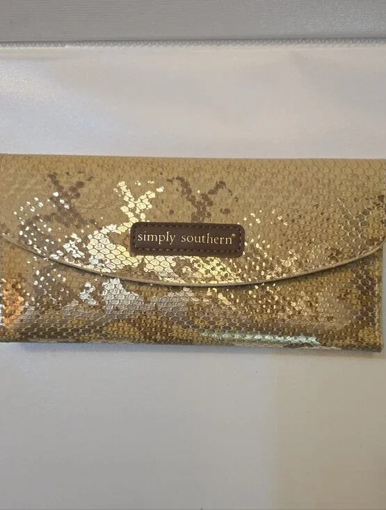 Simply Southern Gold Sequin Envelope Clutch
