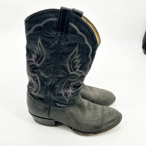 Tony Lama Vintage Rough Out Leather Cowboy Western Boots Size‎ 10.5D