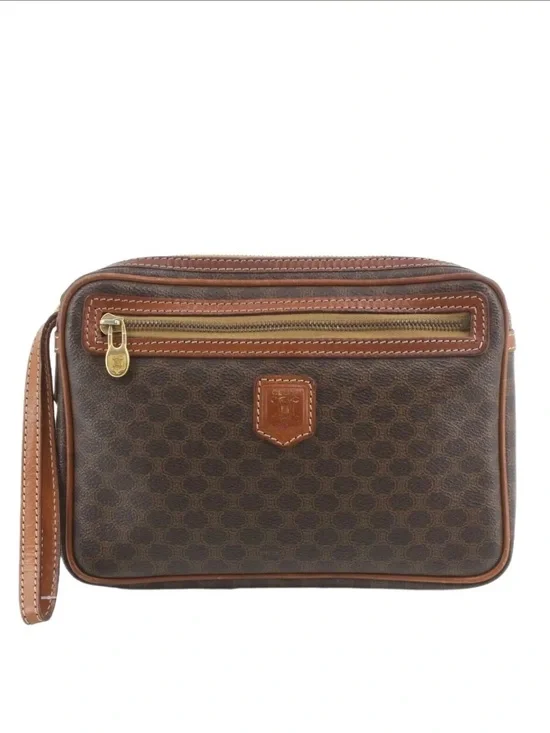 Celine Brown Macadam Clutch
