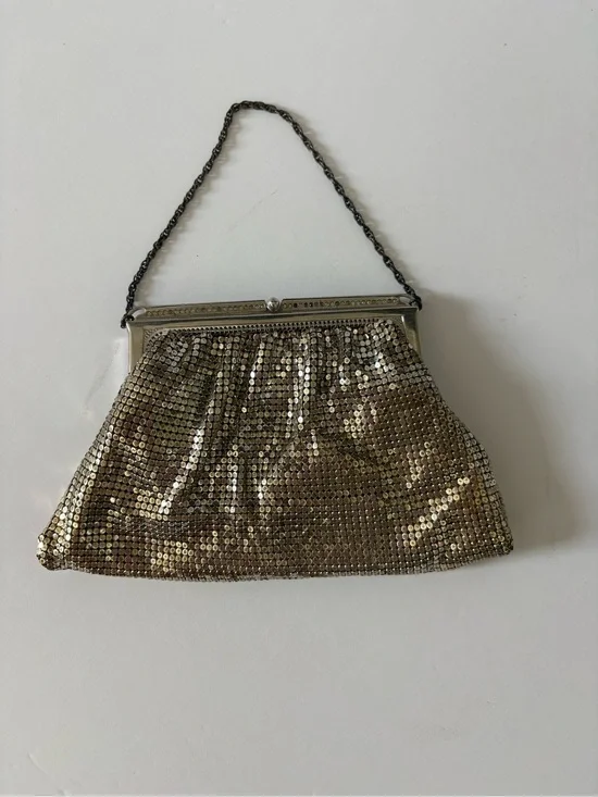 Antique Whiting & Davis Mesh Evening Bag with Chain Handle