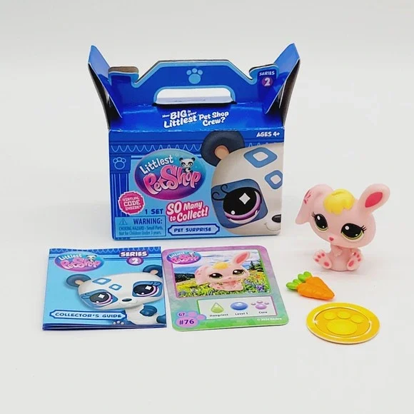 Littlest Pet Shop Gen7 G7 Series 2 Blind Box #76 Pink Bunny Rabbit Carrot