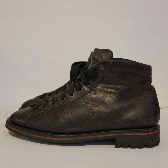 Celebrity-Owned Santoni Custom Boots - Size 9 - Black German Hunter Boot