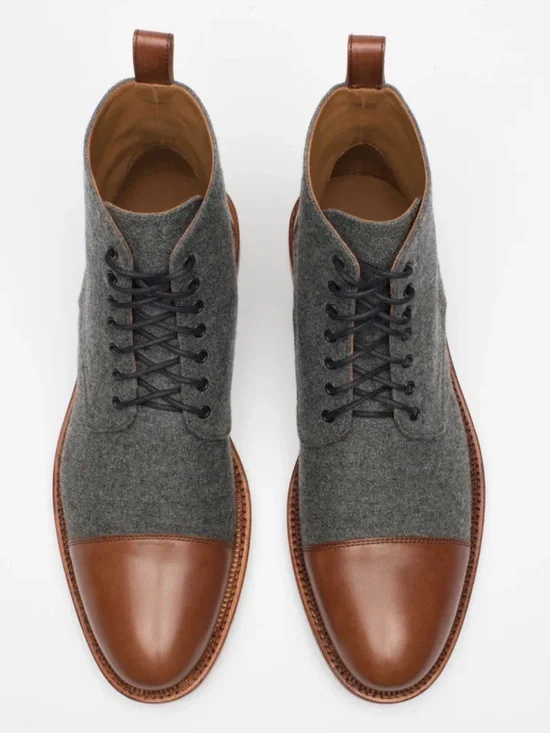 THE JACK BOOT IN GREY/BROWN