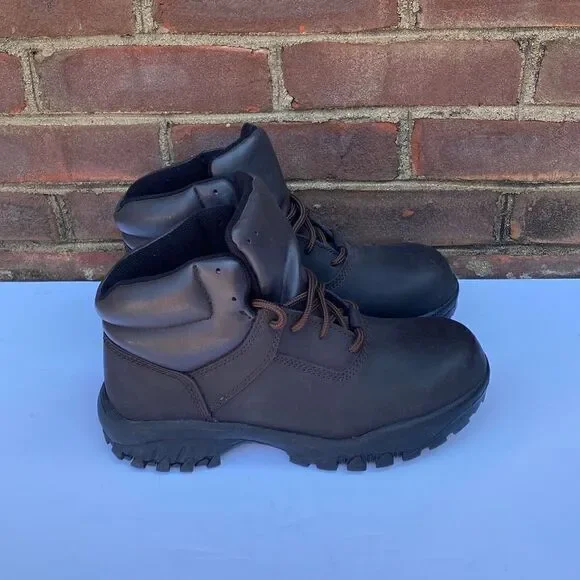 Worx by Red Wing Brown Steel Toe Boots Size 9 NEW