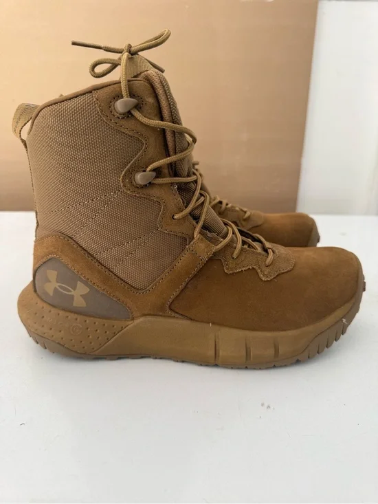 Under Armour Tan Military-Style Lace-Up Boots