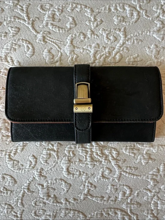 Laflore Paris - Moimoi: Elegant Black Cork Jewelry Pouch *Discontinued Item*