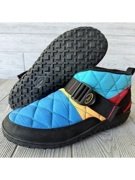 Chaco Ramble Puff Slip-On Boots Men’s 10.5 Blue Quilted Insulated Outdoor Camp