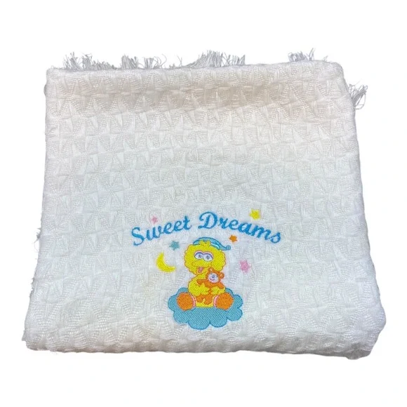 VTG 90s‎ Sesame Street Blanket Baby Big Bird Jim Henson 45