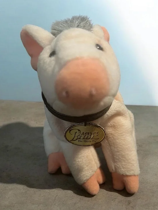 Vintage Gund Babe the Sheep Pig Plush: 1997 Mini Stuffed Animal.