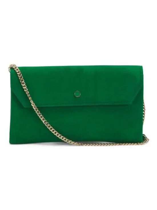 LK BENNETT Made In Spain Suede Dora Clutch